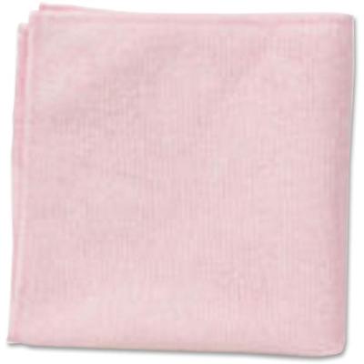 Rubbermaid Commercial Microfiber Light-Duty Cleaning Cloths - For Commercial - 16" Length x 16" Width - Recommended For: Germs Remover, Microbe Remover - Bleach-safe, Washable, Durable, Chemical Resistant, Reusable - Red - 24 / Bag