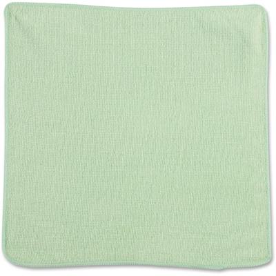 Rubbermaid Commercial 16" Light Commercial MF Cloths - 16" Length x 16" Width - Reusable, Launderable, Bleach-safe - Green - 24 / Pack
