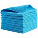 Rubbermaid Commercial Microfiber Light-Duty Cleaning Cloths - For Commercial - 16" Length x 16" Width - Recommended For: Germs Remover, Microbe Remover - Bleach-safe, Washable, Durable, Chemical Resistant, Reusable - Blue - 24 / Bag