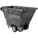 Rubbermaid Commercial Standard Duty Utility Truck - 1250 lb Load Capacity - Structofoam - 33" Width x 72" Depth x 43" Height - Black - 1 Each