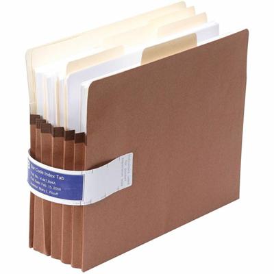 Smead Viewables Pocket Label Pulls - x 1 5/8" Width x 10 1/8" Length - Rectangle - White - Paper, Poly - Laminated - Tear Resistant, Durable - 45 / Pack