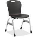 Virco Sage Series 4-Leg Stack Chair - Black Seat Color - Black Back Color - Chrome Frame Color - 4 / Carton