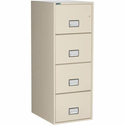 Phoenix World Class Vertical File - 4-Drawer - 19.9" Width x 25" Depth x 54" Height - 4 x Drawer(s) for File - Legal - Vertical - Fire Resistant, Explosion Resistant, Impact Resistant, Security Lock - Putty