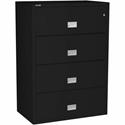 Phoenix World Class Lateral File - 4-Drawer - 38.9" Width x 23.6" Depth x 54.7" Height - 4 x Drawer(s) for File - Lateral - Fire Resistant, Explosion Resistant, Impact Resistant, Security Lock - Black