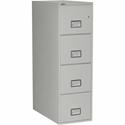 Phoenix World Class Vertical File - 4-Drawer - 31" Width x 16.9" Depth x 54" Height - 4 x Drawer(s) for File - Letter - Vertical - Impact Resistant, Fire Resistant, Explosion Resistant, Security Lock - Light Gray