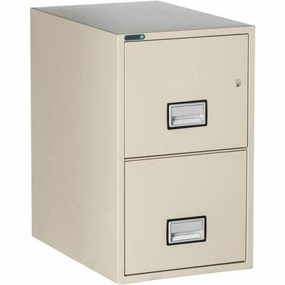 Phoenix World Class Vertical File - 2-Drawer - 16.9" Width x 25" Depth x 28" Height - 2 x Drawer(s) for File - Letter - Vertical - Impact Resistant, Fire Resistant, Explosion Resistant, Security Lock - Putty