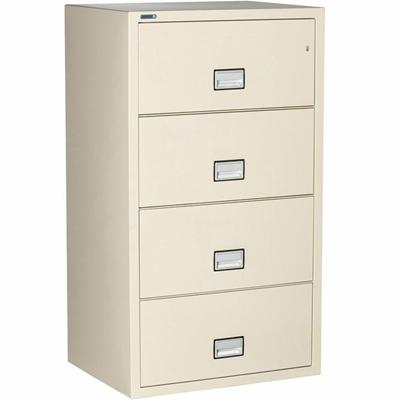 Phoenix World Class Lateral File - 4-Drawer - 31" Width x 23.6" Depth x 54.7" Height - 4 x Drawer(s) for File - Lateral - Fire Resistant, Explosion Resistant, Impact Resistant, Security Lock - Putty
