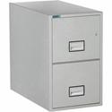 Phoenix World Class Vertical File - 2-Drawer - 16.9" Width x 31" Depth x 28" Height - 2 x Drawer(s) for File - Letter - Vertical - Fire Resistant, Explosion Resistant, Impact Resistant, Security Lock - Light Gray