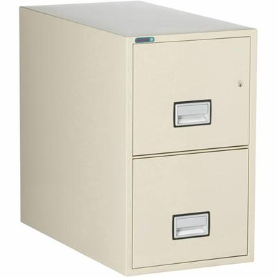 Phoenix World Class Vertical File - 2-Drawer - 31" Width x 16.9" Depth x 28" Height - 2 x Drawer(s) for File - Letter - Vertical - Fire Resistant, Explosion Resistant, Impact Resistant, Security Lock - Putty