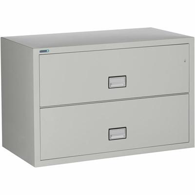 Phoenix World Class Lateral File - 2-Drawer - 44" Width x 28.6" Depth x 28.8" Height - 2 x Drawer(s) for File - Lateral - Fire Resistant, Explosion Resistant, Impact Resistant, Security Lock - Gray