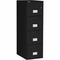 Phoenix World Class Vertical File - 4-Drawer - 25" Width x 16.9" Depth x 54" Height - 4 x Drawer(s) for File - Letter - Vertical - Fire Resistant, Explosion Resistant, Impact Resistant, Security Lock - Black