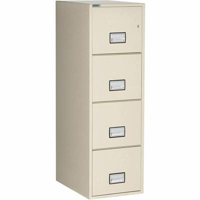 Phoenix World Class Vertical File - 4-Drawer - 16.9" Width x 25" Depth x 54" Height - 4 x Drawer(s) for File - Letter - Vertical - Fire Resistant, Explosion Resistant, Impact Resistant, Security Lock - Putty
