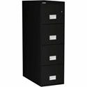 Phoenix World Class Vertical File - 4-Drawer - 16.9" Width x 31" Depth x 54" Height - 4 x Drawer(s) for File - Letter - Vertical - Fire Resistant, Explosion Resistant, Impact Resistant, Security Lock - Black