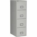 Phoenix World Class Vertical File - 4-Drawer - 16.9" Width x 25" Depth x 54" Height - 4 x Drawer(s) for File - Letter - Vertical - Fire Resistant, Explosion Resistant, Impact Resistant, Security Lock - Light Gray