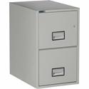 Phoenix World Class Vertical File - 2-Drawer - 16.9" Width x 25" Depth x 28" Height - 2 x Drawer(s) for File - Letter - Vertical - Fire Resistant, Explosion Resistant, Impact Resistant, Security Lock - Light Gray