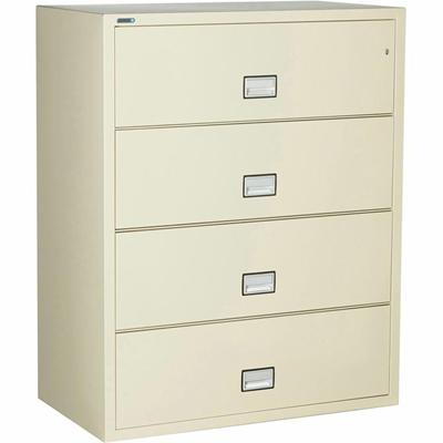 Phoenix World Class Lateral File - 4-Drawer - 44" Width x 23.6" Depth x 54.7" Height - 4 x Drawer(s) for File - Lateral - Fire Resistant, Explosion Resistant, Impact Resistant, Security Lock - Putty