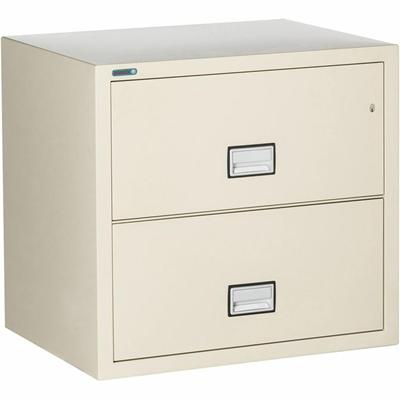 Phoenix World Class Lateral File - 2-Drawer - 31" Width x 23.6" Depth x 28.8" Height - 2 x Drawer(s) for File - Lateral - Fire Resistant, Explosion Resistant, Impact Resistant, Security Lock - Putty