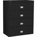 Phoenix World Class Lateral File - 4-Drawer - 44" Width x 23.6" Depth x 54.7" Height - 4 x Drawer(s) for File - Lateral - Fire Resistant, Explosion Resistant, Impact Resistant, Security Lock - Black