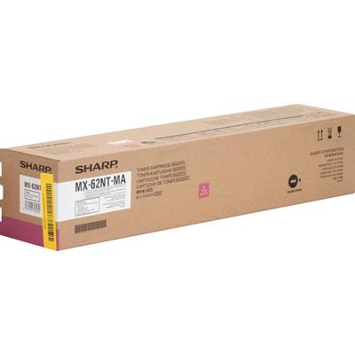 Sharp MX62NTMA Original High Yield Laser Toner Cartridge - Magenta - 1 Each - 40000 Pages