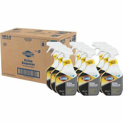 CloroxPro™ Urine Remover for Stains and Odors Spray - 32 fl oz (1 quart) - Absorbent, Soft - White - 9 / Carton