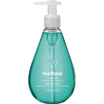 Method Gel Hand Soap - Waterfall Scent - 12 fl oz - Pump Bottle Dispenser - Hand - Aqua - Paraben-free, Phosphate-free, Triclosan-free - 1 Each