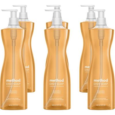 Method Dish Soap - For Dish, Sink - 18 fl oz (0.6 quart) - Clementine Scent - Recommended For: Grease Remover - Non-toxic - Orange - 6 / Carton