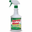 Spray Nine Heavy-Duty Cleaner/Degreaser w/Disinfectant - 32 fl oz (1 quart) - Disinfectant, Water Based, Petroleum Free, Antibacterial - Clear Bottle - 12 / Carton