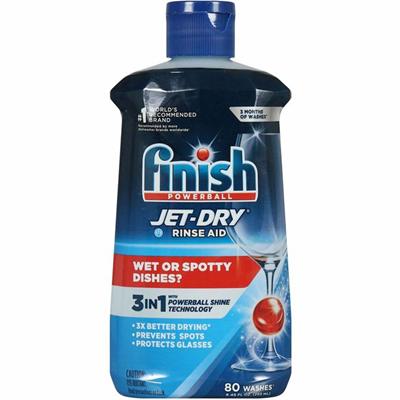 Finish Jet-Dry Rinse Aid - 8.45 oz (0.53 lb) - Blue Bottle - 8 / Carton