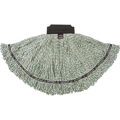 Rubbermaid Commercial Medium Maximizer Microfiber Mophead - 11.2" Width x 19.5" Length - MicroFiber - Green - 6 / Carton