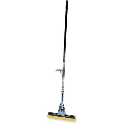 Rubbermaid Commercial 12" Head Steel Sponge Mop - 12" Width Cellulose Head Steel Handle - Refillable - Bronze - 6 / Carton