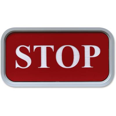 Xstamper Designer Framed Wall/Door Sign - 4" Holding Width x 2" Holding Height - Rectangular Shape - Wall, Door - Rounded Corner - Plastic - Gray - 1 Each