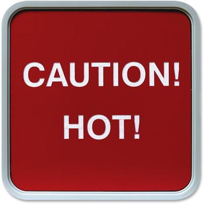 Xstamper Designer Framed Wall/Door Sign - 4" Holding Width x 4" Holding Height - Square Shape - Wall, Door - Rounded Corner - Plastic - Gray - 1 Each