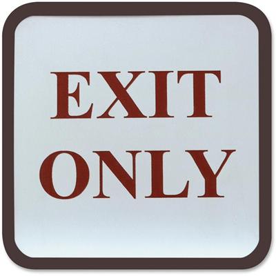 Xstamper Designer Framed Wall/Door Sign - 4" Holding Width x 4" Holding Height - Square Shape - Wall, Door - Rounded Corner - Plastic - Brown - 1 Each