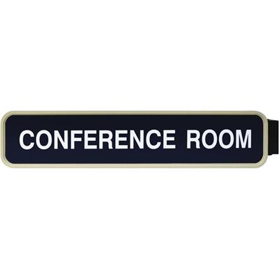Xstamper Designer Double-sided Corridor Sign - 10" Holding Width x 2" Holding Height - Rectangular Shape - Double Sided - Rounded Corner - Plastic - Almond - 1 Each