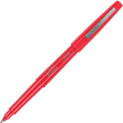 Integra Medium-point Pen - Medium Pen Point - Red Ink - Water Based - Red Barrel - Resin Tip - 1 Dozen