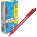 Paper Mate InkJoy 100 RT Pens - 1 mm Medium Pen Point - Retractable - Red Ink - Translucent Barrel - 1 Dozen