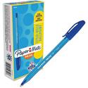 Paper Mate Inkjoy 100 ST Ballpoint Stick Pens - 1 mm Medium Pen Point - Blue Ink - Translucent Barrel - 1 Dozen