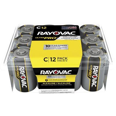Rayovac Ultra Pro Alkaline C Battery 12-Packs - For Multipurpose - C - 1.5 V DC - 12/Pack - 8 / Carton
