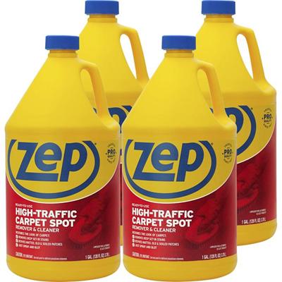 Zep High-Traffic Carpet Spot Remover & Cleaner - 128 fl oz (4 quart) - Red - 4 / Carton