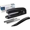 Business Source Standard Stapler Value Pack - Staples Upto 20 Sheet - Holds Upto 210 Staple - Full Strip - Top Loading - Black - 1 Pack