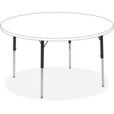 Lorell Activity Table Height-Adjustable Leg Kit - 22" to 30"H - 30" Length x 1.12" Diameter - Black, Chrome - 4 / Carton