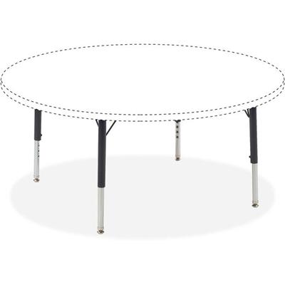 Lorell Activity Table Height-Adjustable Leg Kit - 17" to 25"H - 25" Length x 1.12" Diameter - Black, Chrome - 4 / Carton
