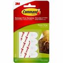 Command Small Poster Strips - 1.75" Length x 0.63" Width x 31.3 mil Thickness - White - Foam - 12 / Pack