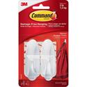 Command Adhesive Medium Designer Hooks - 3 lb (1.36 kg) Capacity - Plastic - White - 2 / Pack