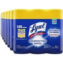 Lysol Disinfecting Wipes - For Multi Surface - Wipe - Lemon Scent - Recommended For: Bacteria Remover, Virus Remover, Allergen Remover, Pet Dander Remover, Dust Mite Remover, Pollen Remover - Disinfectant, Antibacterial - White - 35/Tub - 4 / Carton