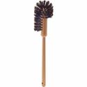 Rubbermaid Commercial 17" Handle Toilet Bowl Brush - 1.50" Synthetic Polypropylene Bristle - 17" Handle Length - 18.5" Overall Length - Plastic Handle - Brown, Yellow - 12 / Carton