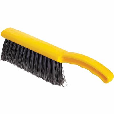 Rubbermaid Commercial Countertop Block Brush - 8" Synthetic Bristle - 12.5" Overall Length - Yellow, Silver - 6 / Carton