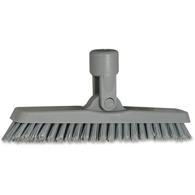 Unger SmartColor Swivel Corner Brush - 8.60" Polyethylene Terephthalate (PET) Bristle - Gray - 10 / Carton
