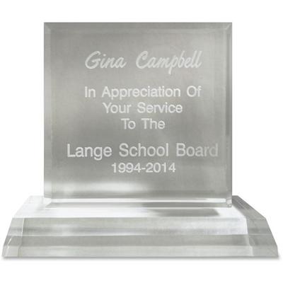 Xstamper Trinity Acrylic Award - 5" Width x 4.8" Length - Laser Compatible - Assorted - Acrylic - 1 Each