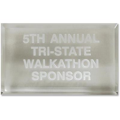 Xstamper Trinity Paperweight Acrylic Award - 4" Width x 2.2" Length - Laser Compatible - Assorted - Acrylic - 1 Each